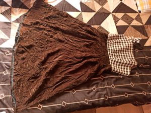 Sleeveless Crashed Velvet Dress