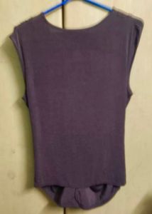 Elegant Purple Wrap Top