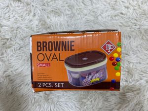 Brownie Oval Containers (2 Pc Set) - set of 3 boxe