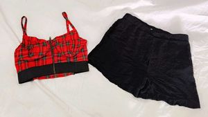 Very Cute N Beautiful Shorts With Crop Top