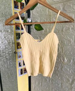 Bershka Yellow Cami Top