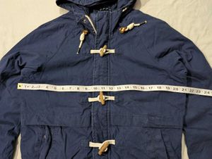 Men's Blue Duffle Hooded Jacket