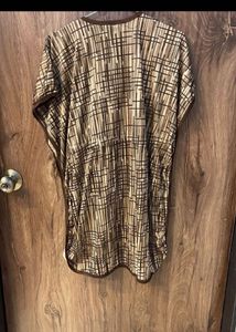 Brown Patterned Tunic Top