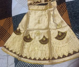 Golden Embellished Lehenga Choli Set