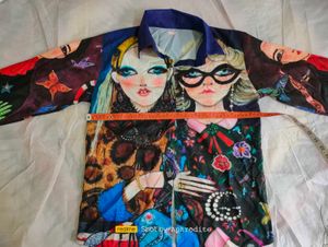 Unique Art Print Button-Down Shirt