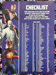 Marvel Hero Attax 22 Binder Covers/Checklist + Mat