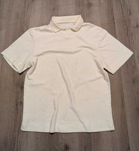 old money Cream Textured Polo Shirt