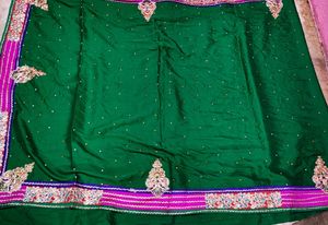 Elegant Green Silk Saree