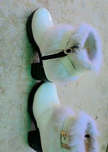 White Fur Heels