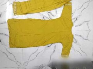 Embroidered Yellow Kurta Set