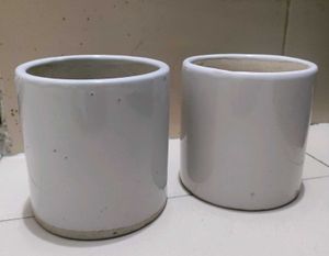 White Ceramic Pots