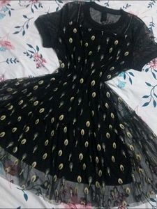💖💯Korean Black Mini Dress with Stretchable Cotto