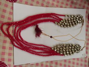Red Crystal Kundan Stone Neckless Set