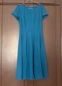 Classic Blue Fit and Flare Dress