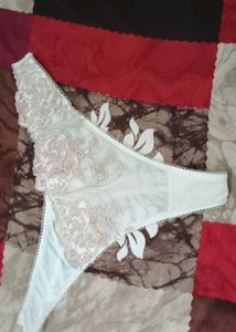 Comfortable White &amp; Purple Trim Briefs 6