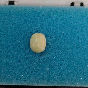 Elegant Cream Oval white real coral Gemstone Ring