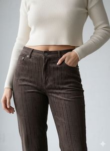 Corduroy Straight Leg Pants