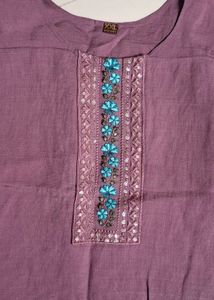 Purple Kurta Set with Dupatta &amp; Pants
