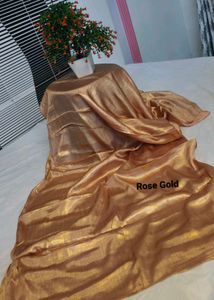 Rose Gold Metallic Satin Stawl
