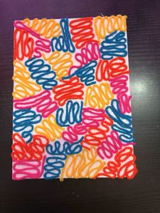 Colorful Abstract Yarn Art Canvas