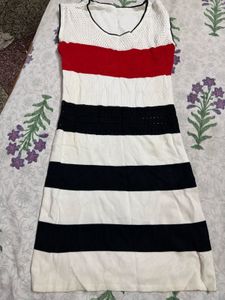 Striped Sleeveless Knit Dress
