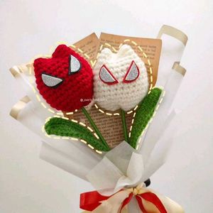 Spider-Man🕸 Crocheted Bouquet💐