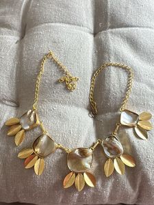Boho Chic Mother of Pearl Necklace &amp; Earrings Set