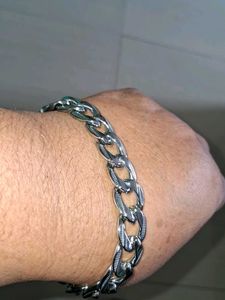 Silver Cuban Link Chain Bracelet