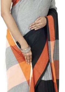 Stylish Checked Saree