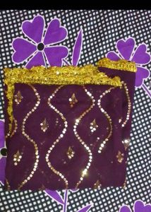 Elegant Dupatta with Gold Detailing