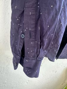 Men's Navy Blue Dotted Shirt