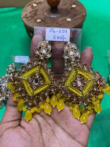 Black Stone Statement Earrings