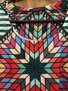 Ginger Colorful Geometric Print Tank Top
