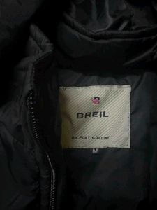 Black Padded Jacket with Fur Hood
