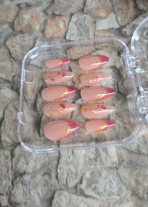 Elegant French Tip Press-On Nails.
