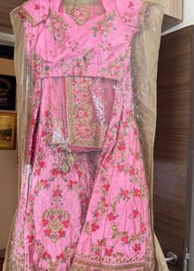 Beautiful Pink Embroidered Lehenga Choli Set