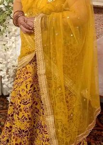 Vibrant Yellow Embroidered Lehenga Set