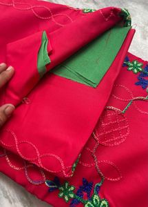 Vibrant Pink Embroidered Kurta Set with Dupatta