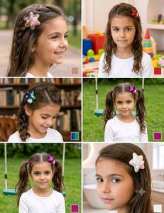 Sparkly Star Hair Clips Set + surprise free gift