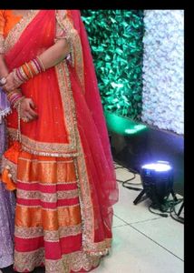 Stunning Orange & Pink Lehenga Choli