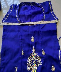 Royal Blue Embroidered rajputi Lehenga Ch