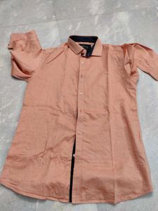 Men's Casual Peach Shirt