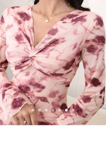 Savana Chic Floral Twist Bodycon Dress