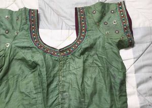 Embroidered Sage Green Blouse