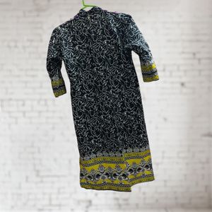 Black Pure Cotton Kurti.