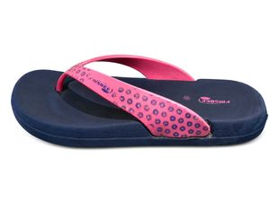 Frisbee Navy Blue &amp; Pink Flip Flops for Women