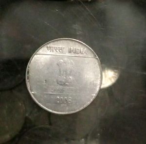 Coin Rs 5 Of 2008 - Waves Design Kolkata Mint