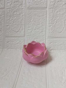 Pink Lotus Trinket Tray &amp; candle Holder