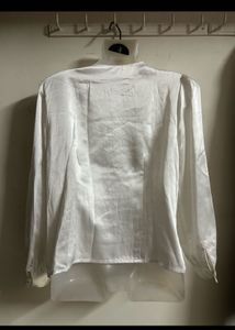 Elegant White Embroidered Blouse