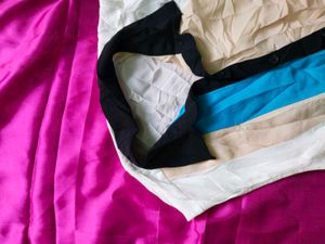 Colorblock Sleeveless Collared Top